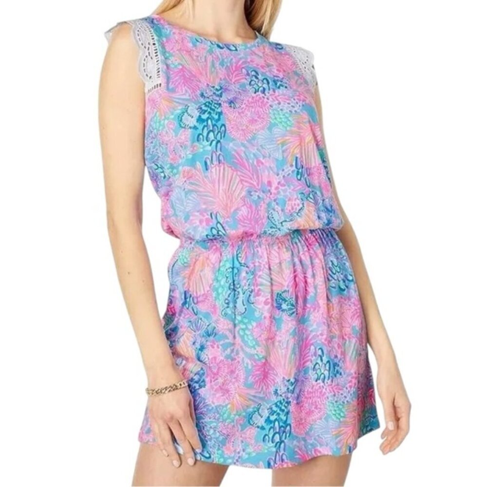 Lilly Pulitzer‎ Romper Women’s Size XS Splendor in the Sand Eyelet NWOT